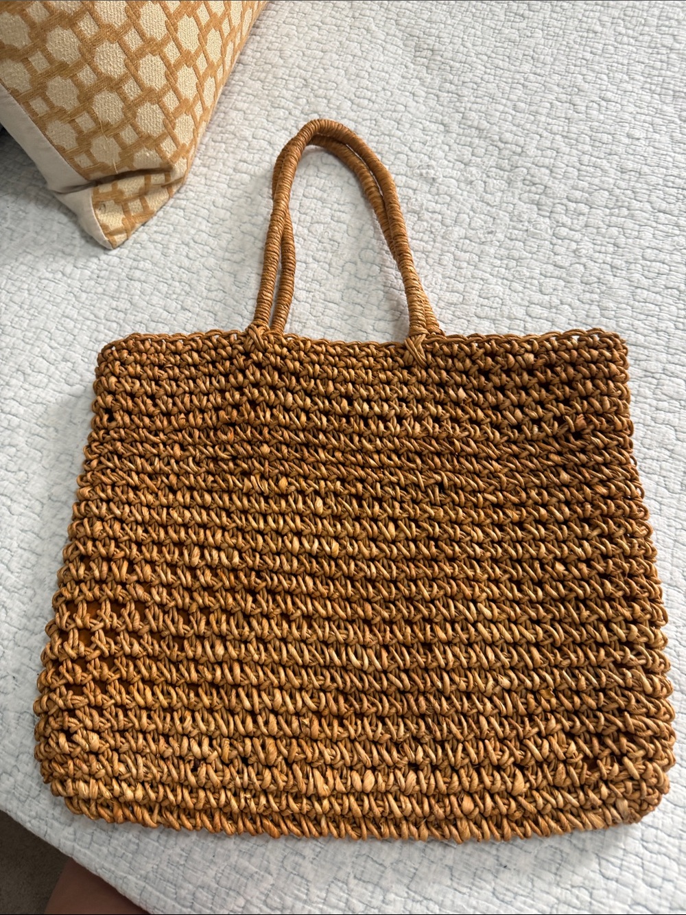 Jacqueline Ferrar Brown Woven Tote Bag - Picture 8 of 8